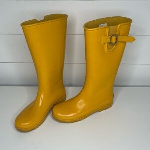 Sperry Rain Boots Yellow Womens Size 7